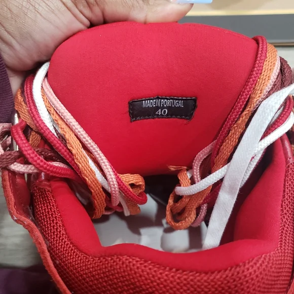 Lanvin Curb . Poppy Red Gum Sneakers